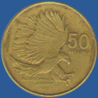 50 сентимо Филиппин 1991 года